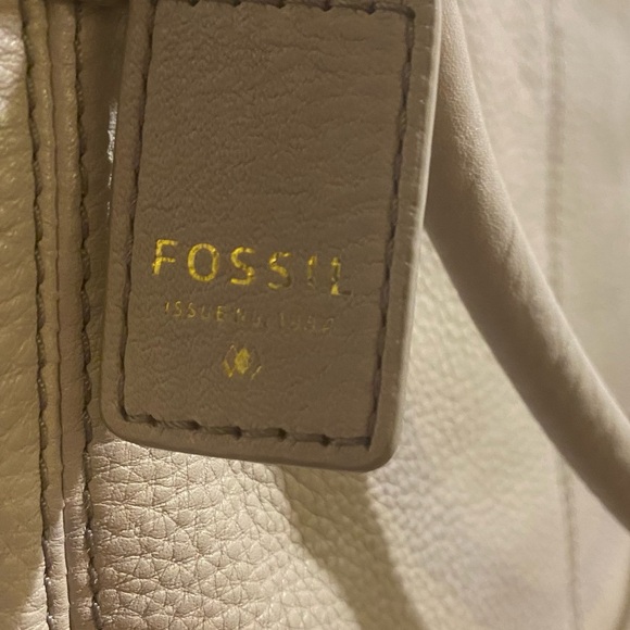 FOSSIL Karli Striped Color Block Leather Hobo Crossbody Bag Purse shoulder bag - Picture 10 of 10